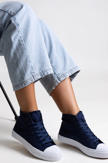 Zapatillas altas Ghanem color azul marino