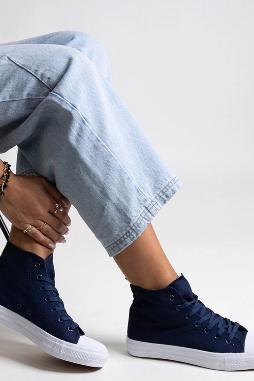 Zapatillas altas Ghanem color azul...