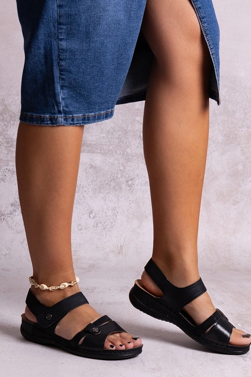 Sandalias de plataforma negras Huri