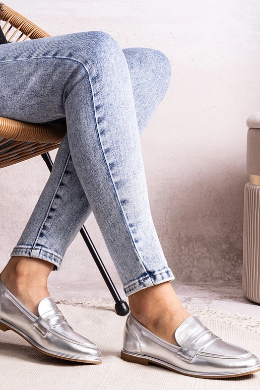 Mocasines plateados metálicos Palinka