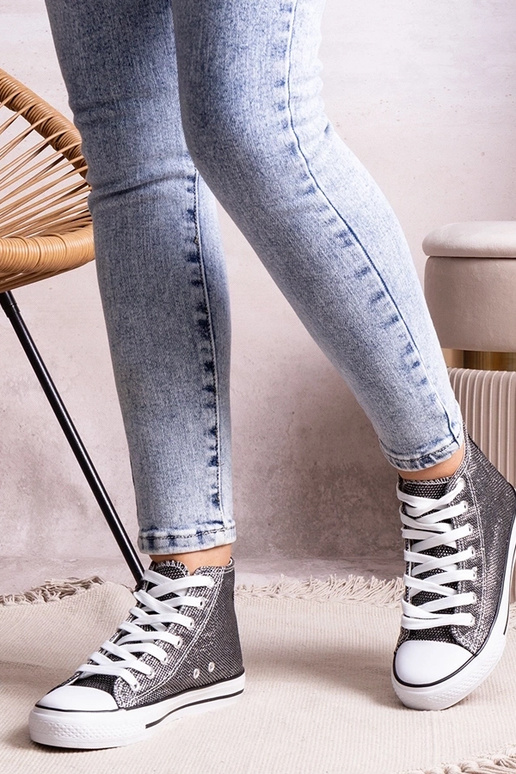 Zapatillas altas negras de malla...