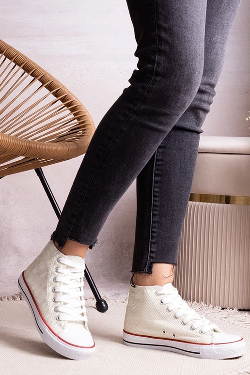 Zapatillas blancas altas de malla...