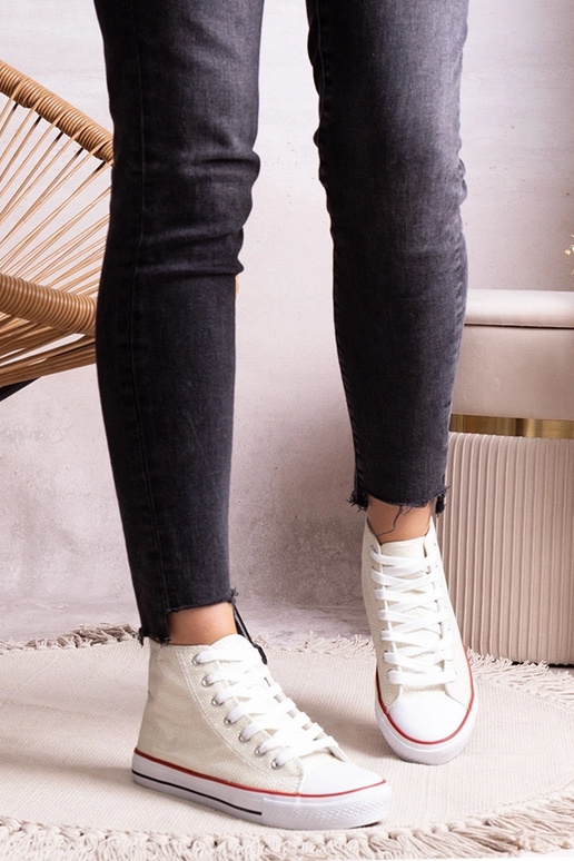 Zapatillas blancas altas de malla...