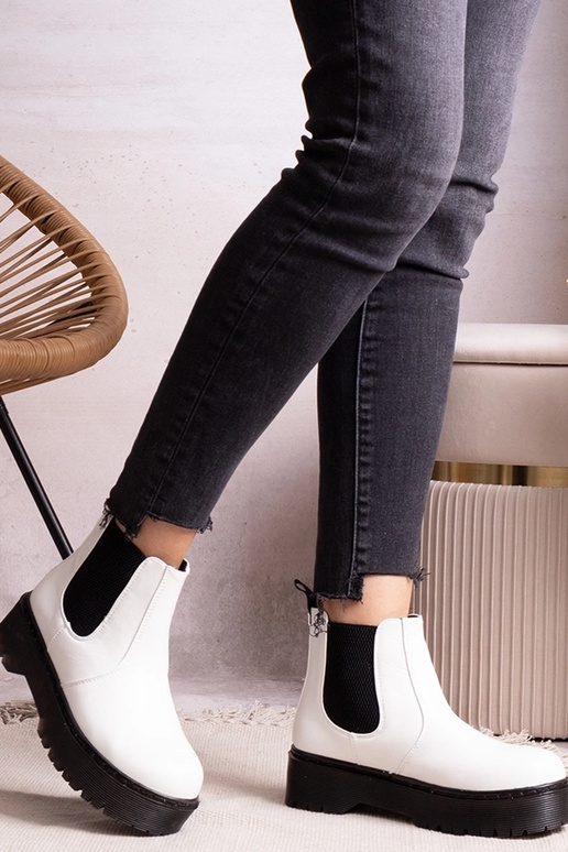 Botines blancos de plataforma Lessaya