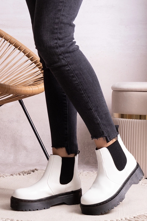 Botines blancos de plataforma Lessaya