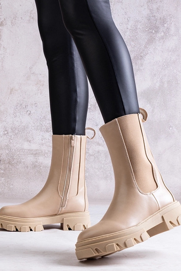 Botas altas beige de... 2