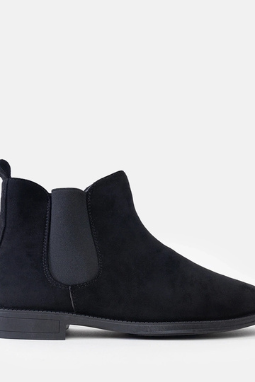 Botas Chelsea negras para hombre con inserción elástica de ante sintético Fernand 2