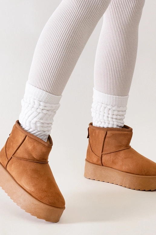 Botas de nieve casuales marrones con...