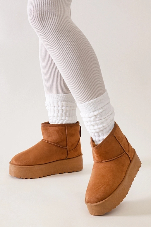 Botas de nieve casuales marrones con...