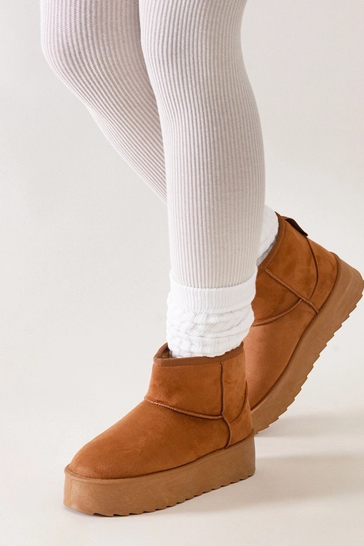 Botas de nieve casuales marrones con...