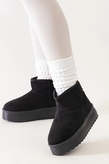Botines casuales negros de nieve en alta plataforma Thaisa