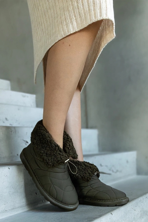 Botas de nieve aislantes verdes con...