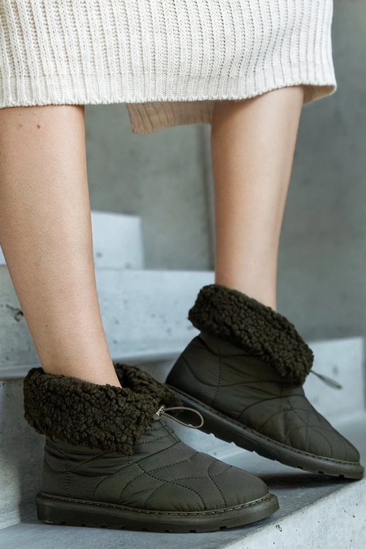 Botas de nieve aislantes verdes con...