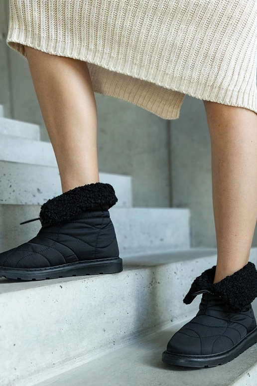 Botas de nieve negras con aislamiento...