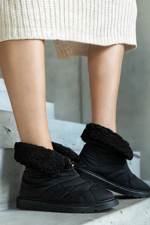 Botas de nieve negras con aislamiento...