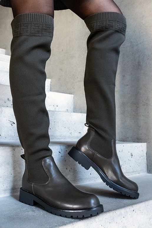 Botas largas de caña elástica color...