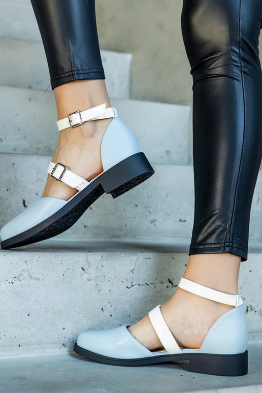 Bailarinas con hebilla azul Josiane