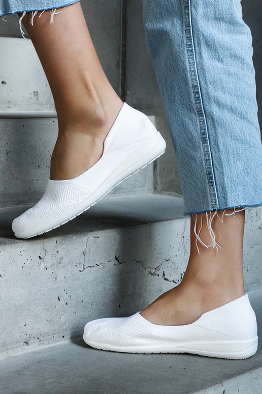 Bailarinas de tela blanca de Provencher Bailarinas de tela blanca de Provencher