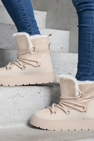 Botas de nieve beige en...