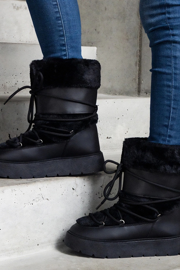 Botas de nieve negras con...