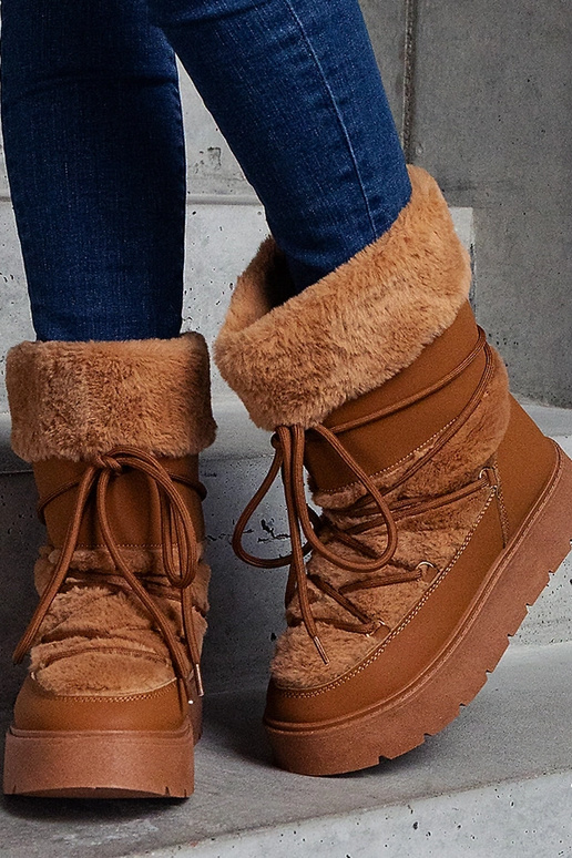 Botas de nieve con cordones,...