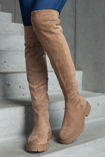 Botas largas marrones con...