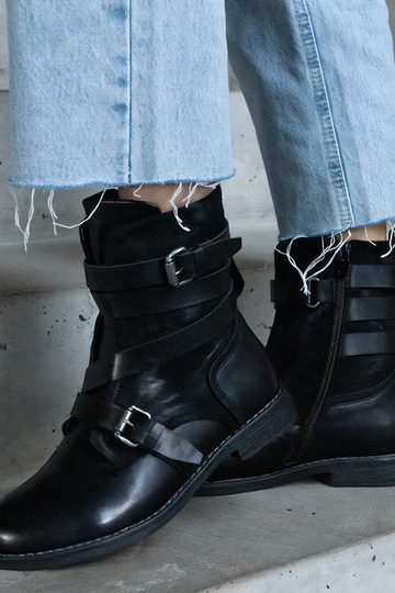 Botines térmicos negros de...