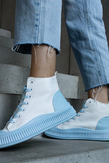 Zapatillas de plataforma Terri en azul y blanco