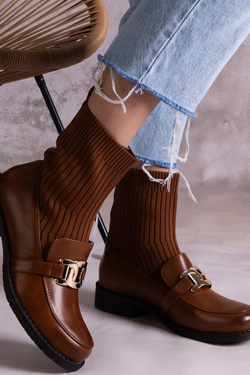 Botines de tela marrón de Kris