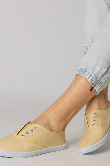 Bailarinas de tela grises tipo slip-on, "Vilma" 2