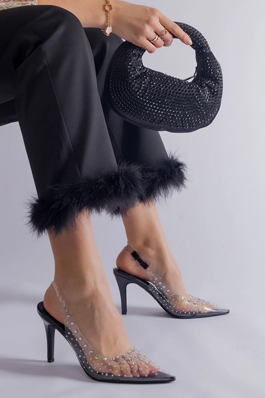 Zapatos de tacón transparentes con...