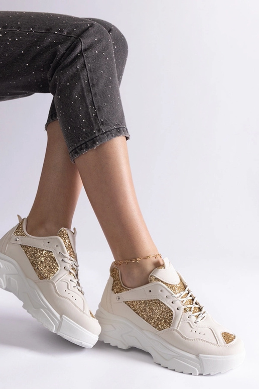 Zapatillas de mujer beige con...