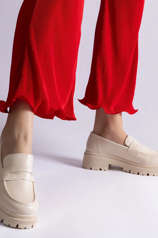 Mocasines beige de ecopiel Fiorenza