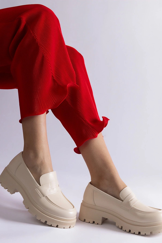 Mocasines beige de ecopiel Fiorenza