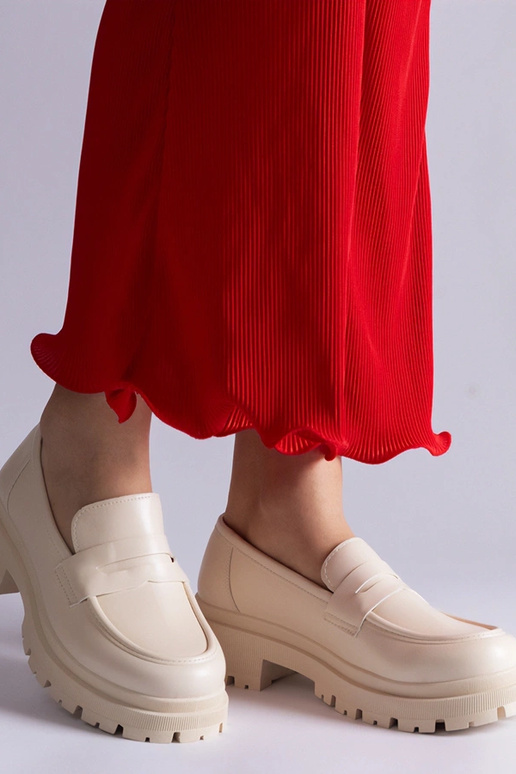 Mocasines beige de ecopiel Fiorenza