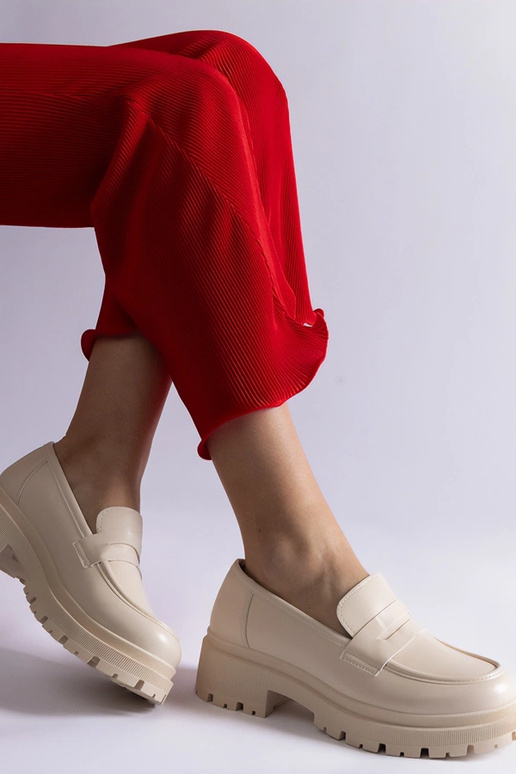 Mocasines beige de ecopiel Fiorenza