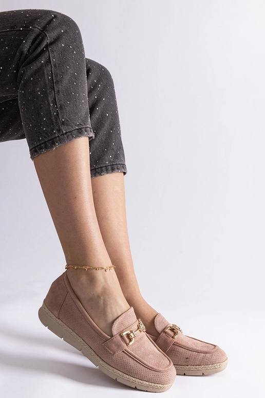 Zapatos de mujer color crema de ante...