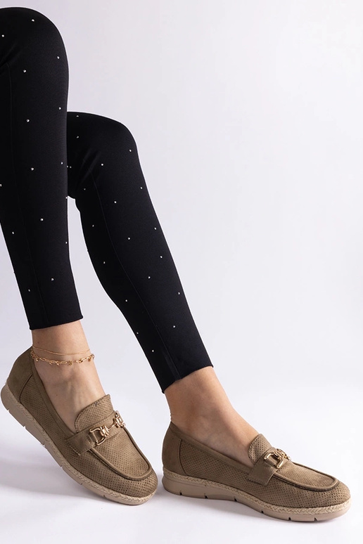 Mocasines verdes para mujer de ante...