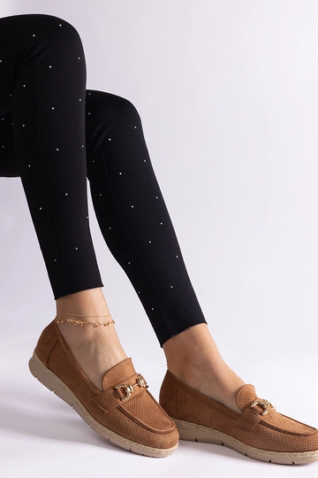 Zapatos de mujer color caramelo de ante sintético Sandoval 2
