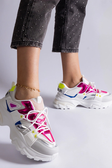Zapatillas deportivas Sulamita blancas y rosas