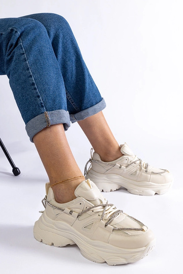 Zapatillas deportivas mujer Ivett beige
