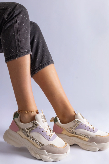 Zapatillas multicolor con aplicaciones de purpurina Clorinda 2