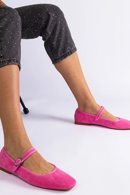 Bailarinas rosa oscuro con cierre de... Bailarinas rosa oscuro con cierre de...