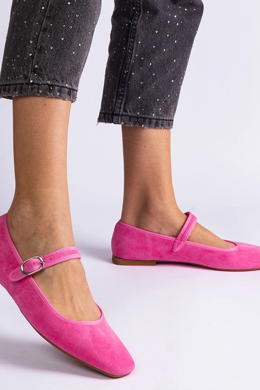 Bailarinas rosa oscuro con cierre de... Bailarinas rosa oscuro con cierre de...