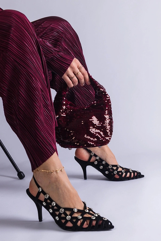 Sandalias negras trenzadas con...