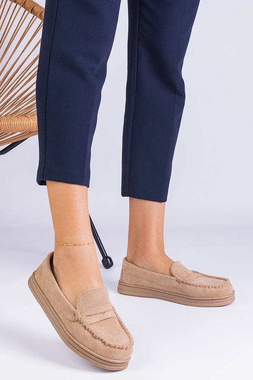 Zapatos de mujer color arena de ante...