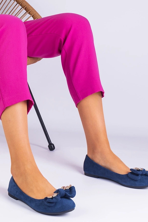 Bailarinas clásicas azul marino con... Bailarinas clásicas azul marino con...