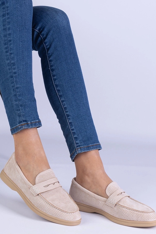 Mocasines clásicos color arena de...