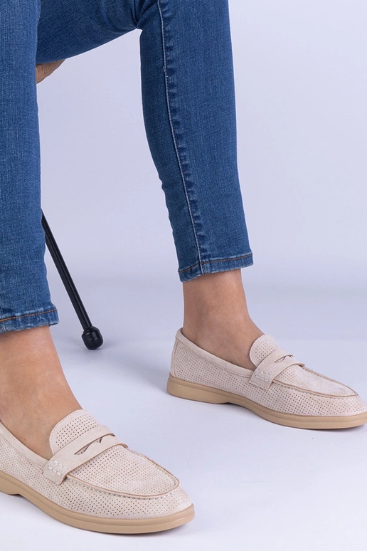 Mocasines clásicos color arena de...