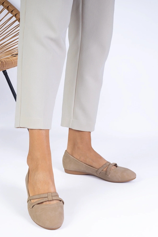 Bailarinas de mujer beige de ecopiel...